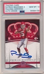 Patrick Mahomes Signed 2017 Panini Crown Royale Rookie Card with GEM MINT 10 Autograph! (PSA/DNA Encapsulated)