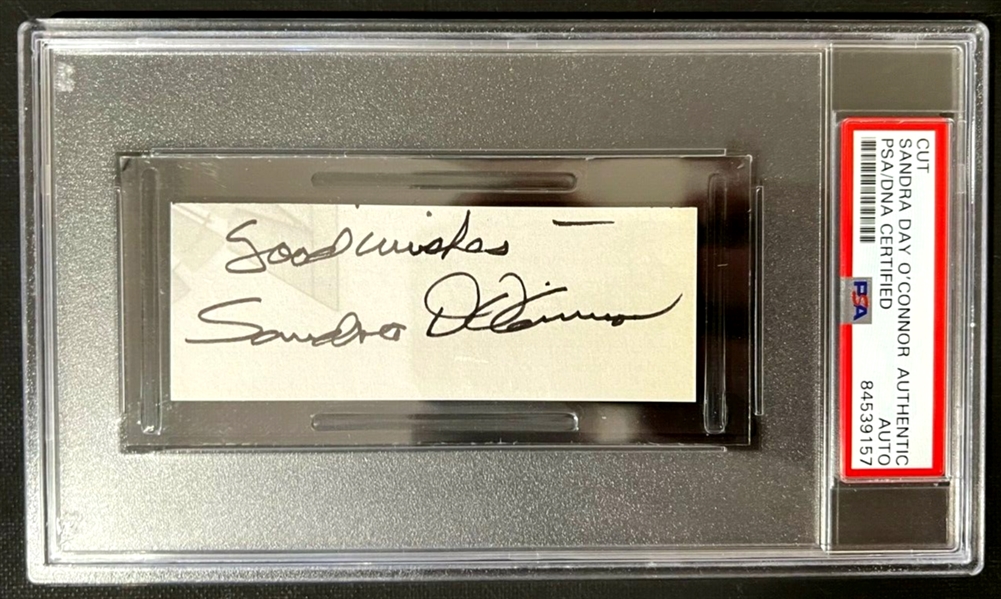 Sandra Day OConnor Signed 1.5" x 4" Segment (PSA/DNA Encapsulated)