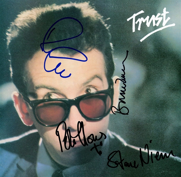 Elvis Costello & The Attractions Group Signed "Trust" LP (4/Sig) (ACOA) 