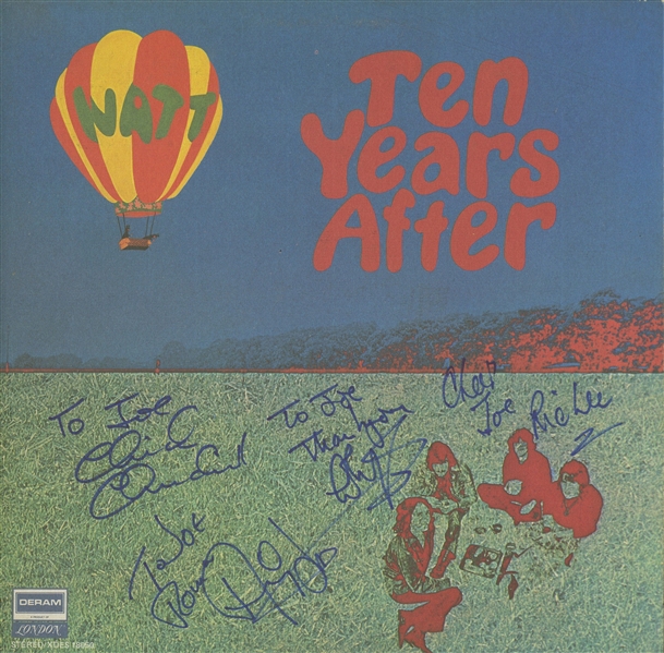 Ten Years After: Group Signed "WATT" Album Cover w/ 4 Sigs! (ACOA)