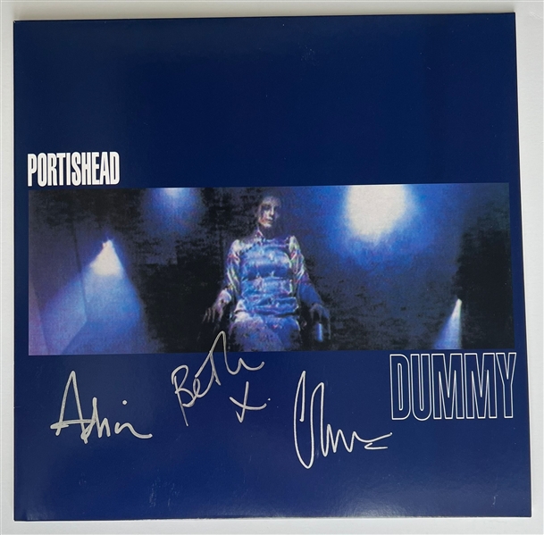 Portishead: Gibbons, Utley, & Deamer Signed "Dummy" Album Cover (JSA)