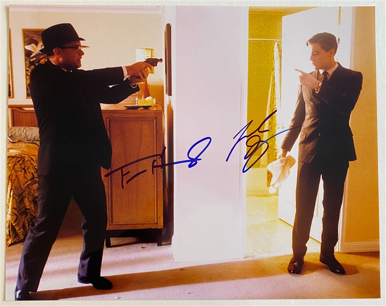 Rare Tom Hanks & Leonardo DiCaprio Signed 11" x 14" "Catch Me If You Can" Photograph (JSA LOA)