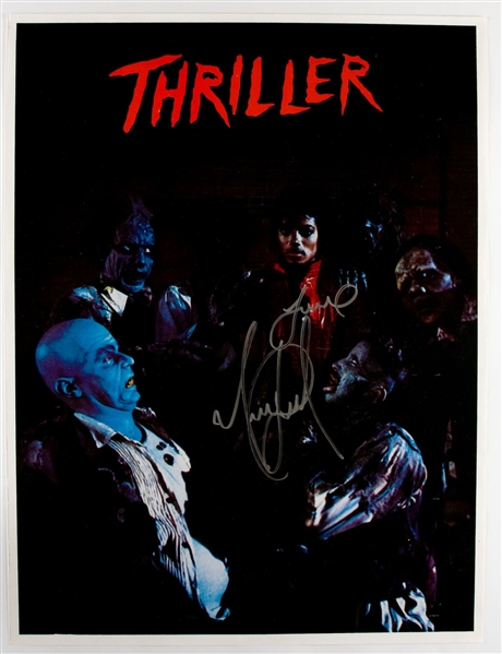 Michael Jackson Signed Vintage 18" x 24" Thriller Poster (JSA LOA)
