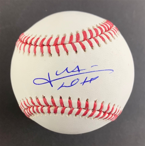 Juan Soto Single Signed OML Baseball (Beckett/BAS Witnessed)