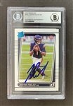 Justin Fields Signed 2021 Donruss Rated Rookie #253 Trading Card (Beckett/BAS Encapsulated)