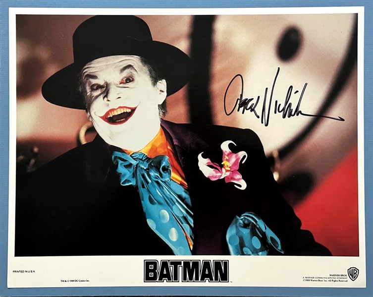 Jack Nicholson Original Signed Lobby Card as The Joker in 1989 Film "BATMAN" (PSA/DNA)