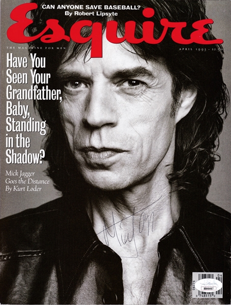 Rolling Stones: Mick Jagger Signed "ESQUIRE" Magazine (JSA)