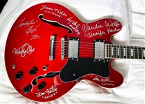BACK TO THE FUTURE: Cast Signed Guitar including Michael J Fox - Lloyd - Tolkan + 4 more! (Celebrity Auth) ( Third Party Guarantee) 