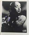 Sade Adu Signed 8" x 10" B&W Photograph (Beckett/BAS)