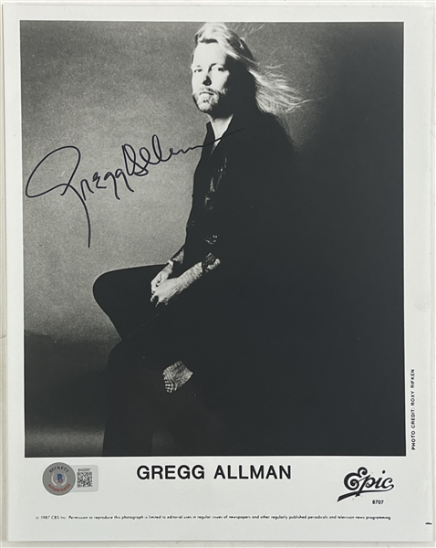 Gregg Allman Signed 8" x 10" Epic Promo Photo (Beckett/BAS)