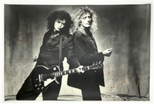 Led Zeppelin: Jimmy Page & David Coverdale In-Person Signed Oversized 19" x 12.5" Photo (Third Party Guaranteed)