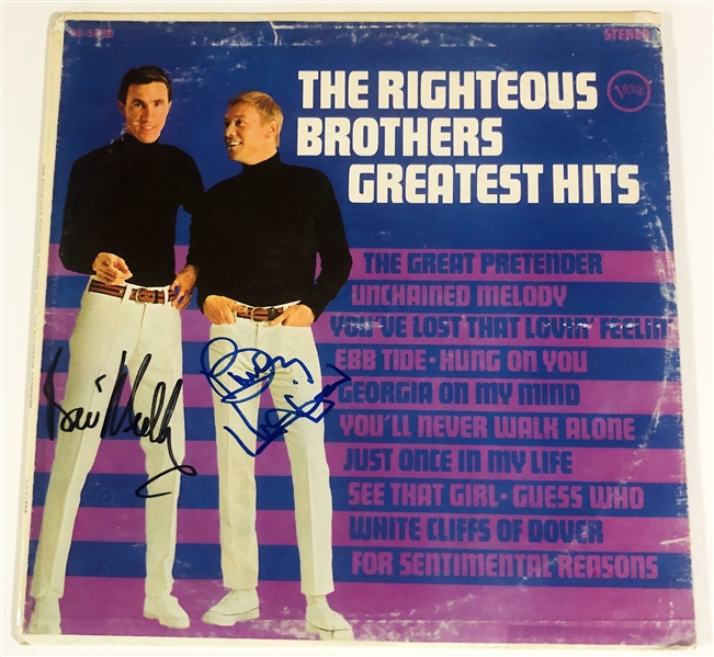 Righteous Brothers Signed “Greatest Hits” Album Record (Beckett/BAS Authentication)