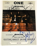 Metallica Group Signed “One” Sheet Music (4 Sigs) (John Brennan Collection) (JSA Authentication)