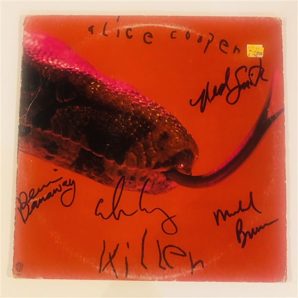 Alice Cooper Group Signed “Killer” Album Record (4 Sigs) (JSA Authentication)