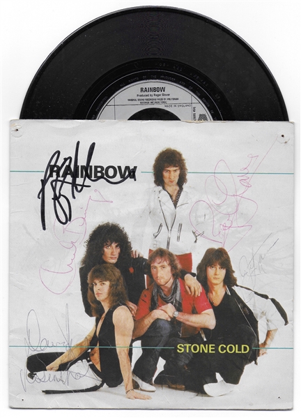 Rainbow Group Signed 45 RPM (Roger Epperson/REAL Authentication)