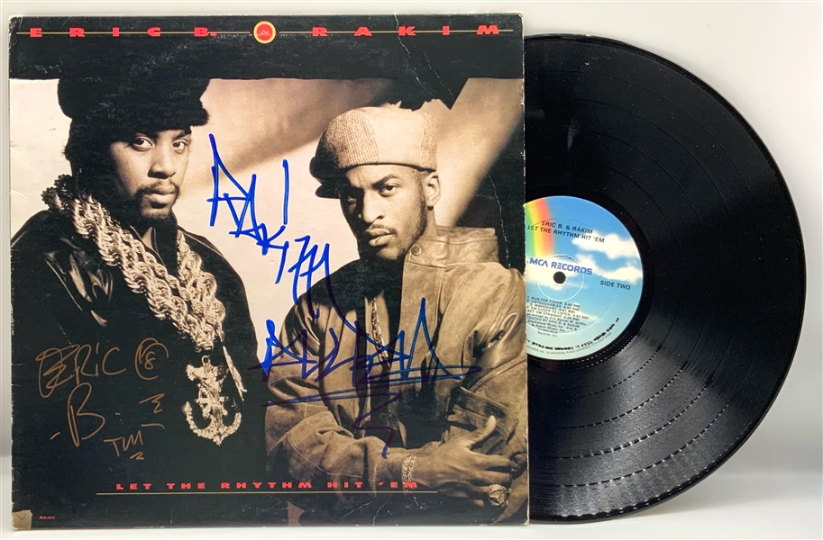 Eric B and Rakim Signed “Let the Rhythm Hit Em’” Album Record (Roger Epperson/REAL Authentication)