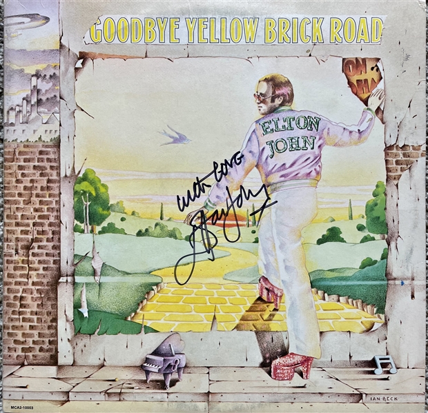Elton John Signed “Goodbye Yellow Brick Road” Record Album (Third Party Guaranteed)