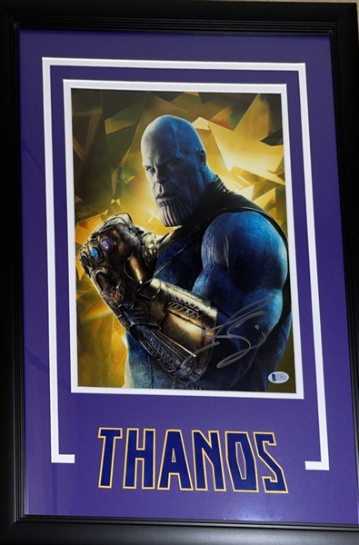 Josh Brolin Signed "Thanos" Photograph, Custom Matted & Framed (Beckett/BAS)