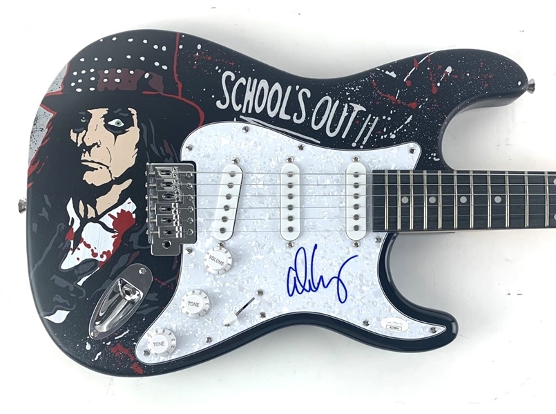 Alice Cooper Signed Custom Painted Guitar (JSA)
