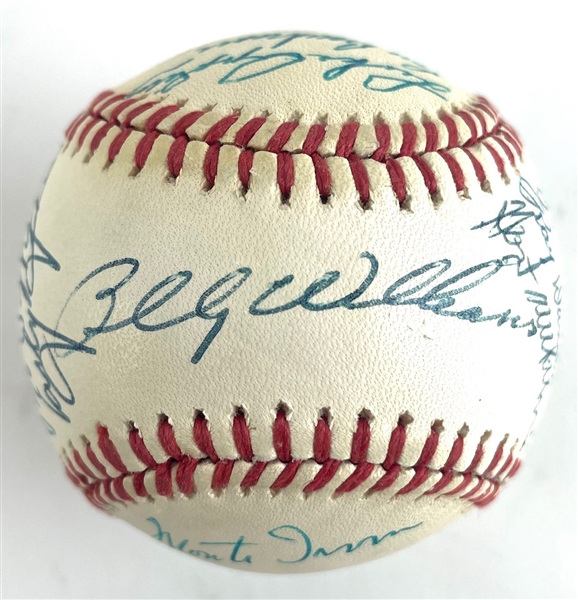 Rawlings ONL Baseball Signed by 16 HOF Players inckuding Slaughter, Mize, Spahn, Kaline & More! (Third Party Guarantee)