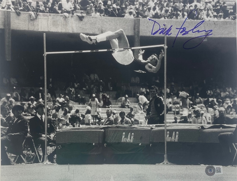 Olympic Gold Medalist Dick Fosbury Signed Photograph (Beckett/BAS)