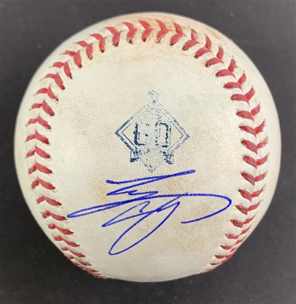 Shohei Ohtani Game Used & Signed OML Baseball :: Used 6-8-21 :: Ohtani MVP HR Game - 470 Foot HR! (PSA/DNA & MLB Authentication)