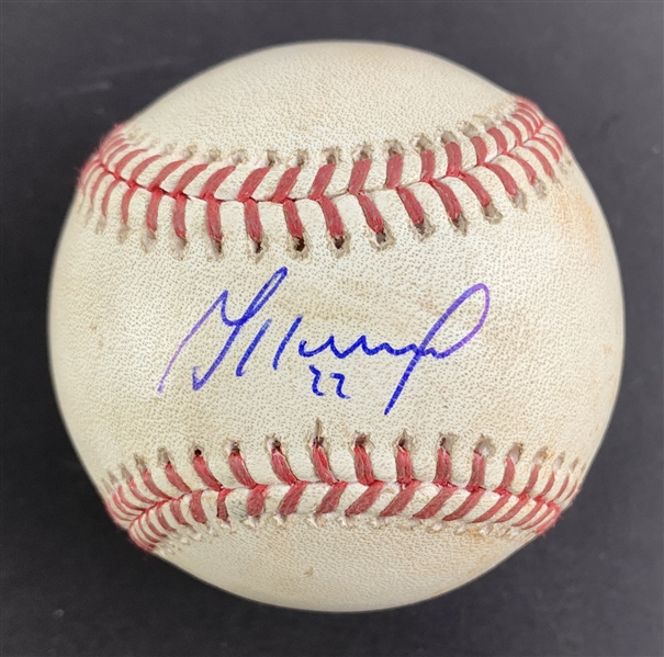 Jose Altuve Game Used & Signed OML Baseball :: Used 7-20-2021 :: Altuve 2 HR Game! (PSA/DNA & MLB Hologram)