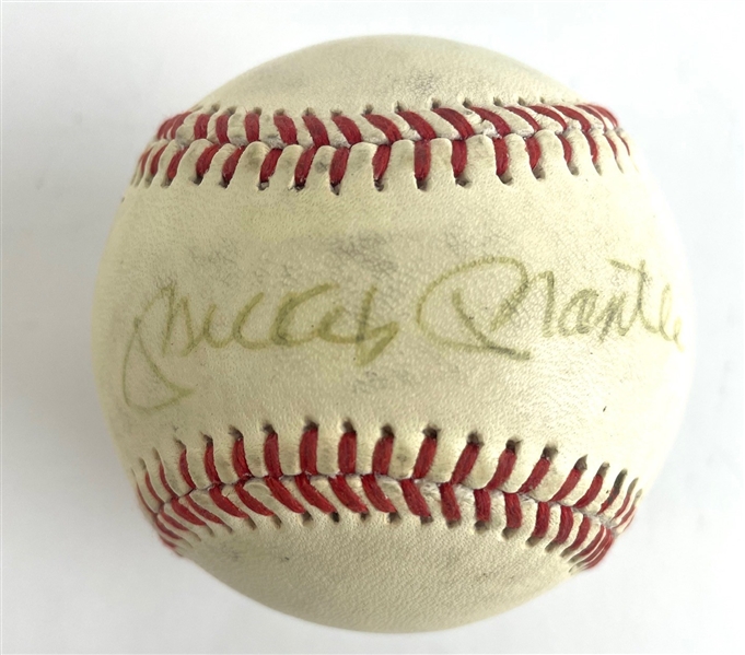 Mickey Mantle Signed Spalding Baseball (Third Party Guaranteed)