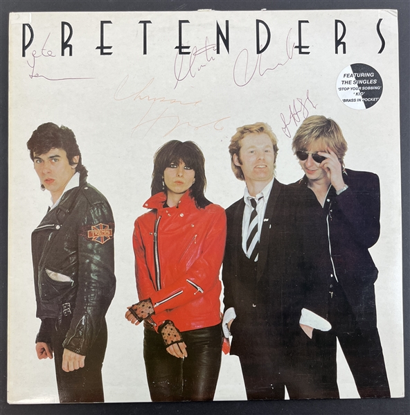 Pretenders Fully Group Signed Debut Album Cover w/ Vinyl (4 Sigs)(Epperson/REAL)
