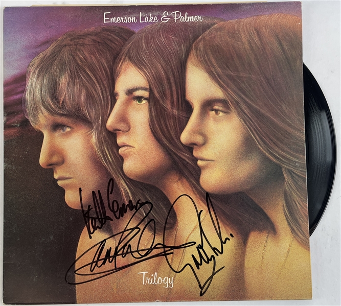 Emerson, Lake, & Palmer Signed Trilogy Album Cover w/ Vinyl (Third Party Guaranteed)