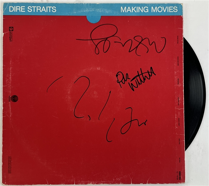 Dire Straits Group Signed "Making Moves" Album Cover (3 Sigs)(Third Party Guaranteed)