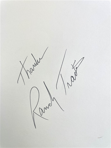 Randy Travis Signed Sheet (Beckett/BAS)