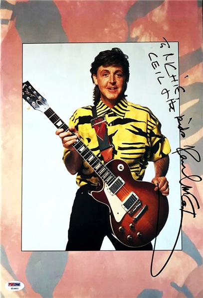 Paul McCartney Signed 11"x 16" Page From 1989-90 World Tour Program (PSA/DNA)