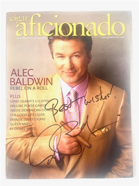 Alec Baldwin Signed Cigar Aficionado Magazine (Third Party Guarantee)