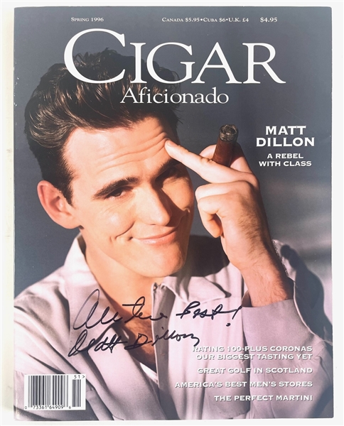 Matt Dillon Signed Cigar Aficionado Magazine (Third Party Guarantee)