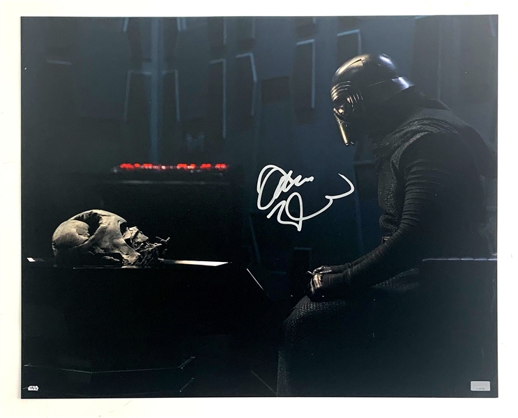 Star Wars: Adam Driver Signed 16" x 20" Kylo Ren Photo (Celebrity Authentics)