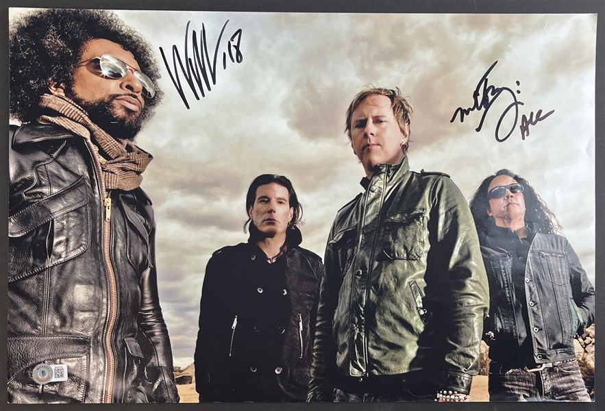 Alice In Chains: William Duvall & Mike Inez Dual Signed 12" x 18" Photo (Beckett/BAS)