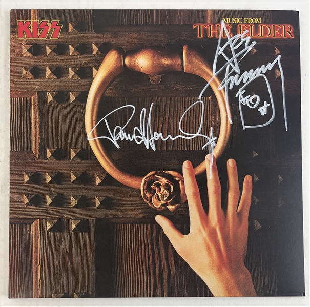 KISS: Ace Frehley & Paul Stanley Dual Signed "The Elder" Album Cover (Third Party Guaranteed)