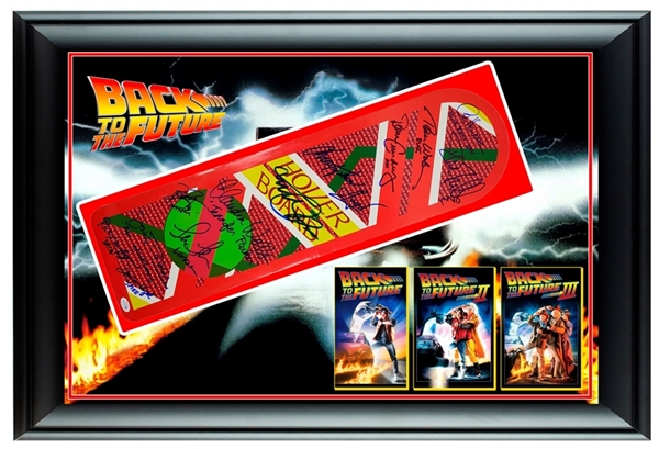 Back To The Future Cast Signed Hoverboard Display w/ Michael J Fox & 11 Others! (ACOA) 