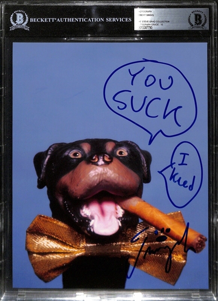 Robert Smigel - Triumph The Insult Comic Dog Signed 8" x 10" Photo (Beckett/BAS Encapsulated)(Grad Collection)