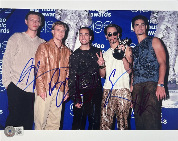 Backstreet Boys Fully Group Signed 8" x 10" Photo (Beckett/BAS LOA)