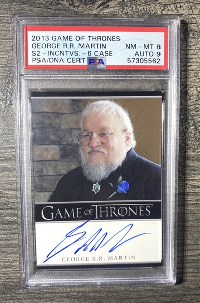 Game Of Thrones: George R. R. Martin Signed 2013 Trading Card w/ Mint 9 Auto! (PSA/DNA Encapsualted)