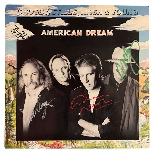 CSNY: Fully Group Signed "American Dream" Album Cover (4 Sigs)(JSA LOA)(Epperson/REAL LOA)