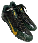 Bart Starr One of One Signed Auto NIKE Football Cleats (Tristar Sticker Only)