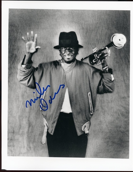 Miles Davis Rare Signed 8" x 10" B&W Photo (JSA LOA)