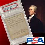 Alexander Hamilton Signed 1792 Document Segment with RARE Full Name Signature as Secretary of Treasury (PSA/DNA Encapsulated)