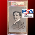 Harry Houdini Exceptionally Fine Signed Photo with MINT 9 Autograph (PSA/DNA Encapsulated & JSA LOA)