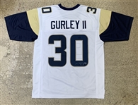 Todd Gurley Signed LA Rams Style Home Jersey (Beckett/BAS Sticker)
