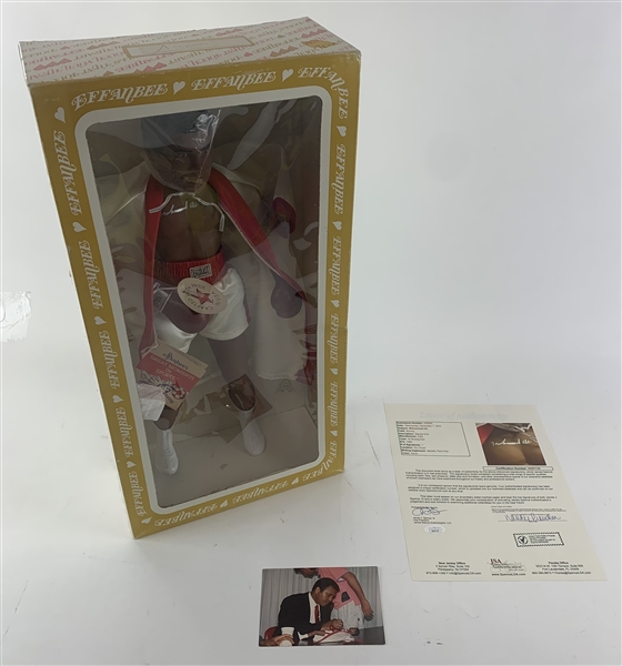 Muhammad Ali Signed 18" Boxing Doll w/ Photo Proof & Original Box (JSA LOA)