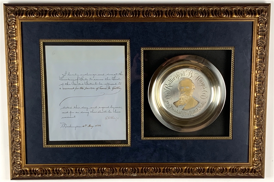 President Rutherford B. Hayes Signed 1880 Pardon Letter in Framed Display (Third Party Guaranteed)
